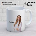 Kişiye Özel Fotoğraflı İsimli Kupa