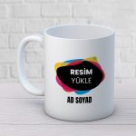 Kişiye Özel Fotoğraflı İsimli Kupa