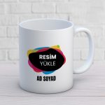 Kişiye Özel Fotoğraflı İsimli Kupa