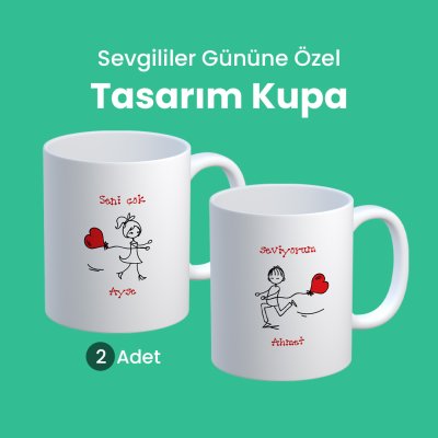Sevgililer Gününe Özel Tasarımlı Kupa